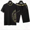 Summer Designer Men's Tracksuits Sportwear Suit 3D Printing Embroidery pattern T Shirt And Shorts Casual Wear Streetwear 2pcs Sets Men Woman Tracksuit