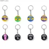 Nyckelringar Curry Basketball KeyChain Car Key Ring All Star Fan Key Chain Ball Shape Bag Pendant Jewelry Lover Trinka Bästa presenttillbehör J230427