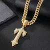 Collier de créateur de mode Collier Hip Hop personnalisé à la mode pour hommes chaîne de pull de style Instagram en alliage de diamant complet bijoux de chaîne cubaine collier de chaîne à maillons cubains