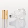 8 ml glazen rol op flessen diamantvormige transparante essentiële olie parfum fles draagbare reiscosmetica sub botteling