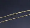 Cadenas Pure Au750 Cadena de oro amarillo de 18 quilates Collar de eslabones curvos para mujer 2.1-2.3g 20in L