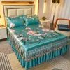 Bedding sets 3pcs Summer Skirts Bedsheet Sets Bedspread on The Bed Twin Bedding Mattress Pad Cool Mats Aesthetic Linens Queen Size Flowers 230427