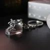 Party Favor 12pcs / lot Faveurs De Mariage Cristal Bébé Chaussure Porte-clés Baptême Cadeaux Douche