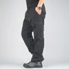 Men's Pants Thick Warm Men's Military Cargo Pants Winter Double Layer Fleece Overalls Casual Cotton Rip-Stop Tactical Baggy Thermal Trousers 231127