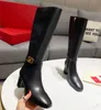 Bottes de créateur pour femmes, confort luxueux, semelle extérieure en caoutchouc délicate, Martin KNEE Fashion, chaussures pour femmes