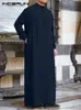 Ethnische Kleidung Mode Muslim Thobe Jubba Herren Robe Langarm Saudi-Arabischer Kaftan Ropa Arabe Islamisches Indisches Kleid 230426