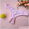 Other Health Beauty Items Womens Panties Ladies Erotict Y Hollow Out Women Lace Briefs Thongs Gstring Lingerie Underwear With Pear Dhpu9
