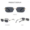 Sonnenbrille Rechteckig Randlos Mode Männer Outdoor Sonnenbrille Sommer Frauen Dekorative Brillen Einkaufen Drive To Wear