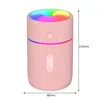 Luftfuktare Portable Electric Air Firidifier Två-växlad aromdiffusor Nano Spray USB Cool Mist Sprayer LED Colorful Night Light for Home Car 230427