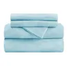 Flanela aconchegante de luxo Conjunto moderno de lençóis, rei dividido, azul claro