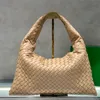 Borsa tote firmata Donna Borse a tracolla Hop Borsa in pelle di vitello intrecciata intrecciata Tasca interna con cerniera Chiusura con patta protetta