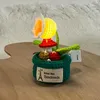 Fleurs décoratives tricotées à la main champignon lampe de table lumières artificielles crochet cadeaux originaux pour petite amie chambre bureau à domicile décor de bureau