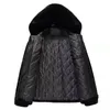 Men's Fur Faux Fur Winter Imitation Mink Fur Coats Men Jacket Thick Turn Down Collar/Hooded Faux Fur Jacket Male Black Overcoat 231127