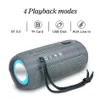 TG227 Portable Bluetooth Speaker Wireless Dual Bass LED Light Subwoofer Outdoor Waterproof Column Boombox FM Stereo Music Player