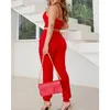 Pantaloni a due pezzi da donna Donna Elegante Moda Incrociato Halter Corsetto Camicia Crop Top Vita alta Skinny Set Tuta Abiti