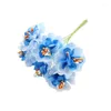 装飾的な花人工花シルクdiy手作りの花輪小さなプラムヒマワリの花束手飾り飾り本