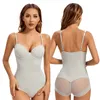 Femmes Shapers Armatures Blanc Body Femmes Stretch Solide Couleur Soyeux Sous-Vêtements Bodys Shapewear 230426