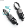 Porte-clés En Cuir Corde Porte-clés Pour Voiture Tissé À La Main Fer À Cheval Boucle Porte-clés Couple Auto Cadeau Détachable En Métal De Luxe Porte-clés K395 J230427