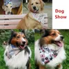 Tillbehör 30/50 datorer Dog Bandana Bulk Lot For Small Middle Large Dog Justerbar Funny Personalized Bulldog Dog Face Grooming Bandana