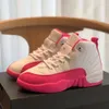 Jumpman 12s 12 basketbalschoenen voor kinderen PS Griepspel zwart dodelijk roze gym rode atletische sneakers kinderschoen