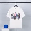 メンズTシャツファッションメンズTシャツ2023バレンカイガティ新しいコットンソフトアンチリンクルレトロ装飾印刷文字カジュアル学生愛好家短袖A012-06