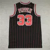 Vêtements de basket-ball américain Scottie Pippen 33 maillots pour hommes de retour rouge noir blanc chemise Mitchell Ness taille adulte ordre de mélange de jersey cousu
