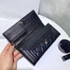 CC Nowe damskie luksusowe portfele projektanta torby mody składana karta torba sprzęgła torba monety Top Designer Passport Torba Pure Skórzana karta uchwyt