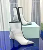 Botte de sandale en maille pour femmes, garnitures en cuir, bottes habillées