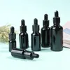 Glass Dropper Bottle 50ml Black Tincture Bottles with Glasses Eye Dropper for Essential Oils Travel Aromatherapy Laboratory Paxod