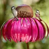 Matande sensation rosa koneflower fågelmatare stående fågelmatare utanför trädgårdskonst metall fågelfeeder med stativ c1