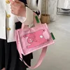 Totes mode toile sac à bandoulière été grande capacité sac de messager mignon sacs à main et sac à main concepteur sac à bandoulière pour femmes cartable