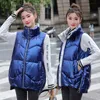 Västar Vinter Vest Women Fashion Coat Hooded Warm Candy Color Cotton Jacket Kvinnliga kvinnor Wadded Feminina 2020