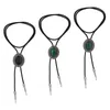 Papillon Western Cowboy Bolo Tie Forma rotonda Accessori per costumi Corda per colletto fatta a mano