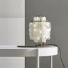 Table Lamps Handmade Shell LED Desk Lamp Pearl Wind Chime Decorative Creative Living Room Bedroom Study Homestay