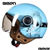 Мотоциклетные шлемы Шлем Chopper 3 4 с открытым лицом Vintage Moto Casque Casco Capacete Мужчины Женщины Скутер Мотоцикл Прямая доставка Автомобиль Otbv1