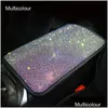 Capas de assento de carro Ers Strass Cristal Braços Er Pad Veículo Center Console Arm Rest Box Almofada Diamante Meninas Interior Accessorie Dhlm6