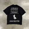 24SSデザイナーTシャツCole Buxton X UVU Street Fashion Brand CB TShirtレタープリント特大Tシャツ刺繍Cole Buxton Summer Bre 1105