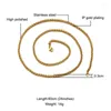 Цепи 2023 панк -стиль мужской модные украшения 3 мм из нержавеющей стали Цветовая корзина Ожерелье 60 см золотой цвет длинная связь