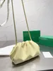 Bolsa Nuvem Feminina Requintada Sacos de Noite Designer Verde Crossbody Macaron Colorido Shell Clutch Bags Alça de Ombro Ajustável 22CM