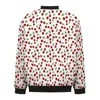 Giacche da uomo Ciliegie rosse Stampa Casual Frutti carini Giacca a vento con cappuccio Cappotti grafici da uomo Giacca classica invernale Kawaii Plus Size 5XL