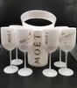 Ice skopor och kylare med 6 st vitt glas Moet Chandon Champagne Glass Plastic302W9720640