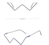 선글라스 레이디의 크리스탈 v 모양 안경 프레임 여성 펑크 스타일 반야 안경 렌즈 장식이없는 프레임 도매