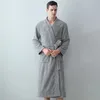 Mäns Robes Baldauren Men's Coral Fleece Absorbent El samma stil Nattklänning Badrock Pyjamas Kimono Robe Autumn Winter Style 231127