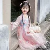 Girl Dresses Girls Hanfu Cheongsam Retro Clothing Childrens Tang Dress Chinese Style Little Baby Mesh Skirt