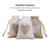 Jewelry Pouches Bag Burlap Drawstring Gift Storage Packaging Small Organizer Ring Earrings Jewellery Necklace Reusable Pendant