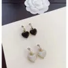 earrings designer for women high quality stainless steel diamond pattern stud earrings heart-shaped letter c earring for women wedding designer jewelry for couple