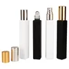 10ml Matte Black Glass Spray Perfume Bottles Square Bottle Portable Refillable Cosmetic Dispenser Containers Lmjib