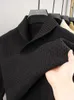 Herrtröjor avancerad personlig diamantplåt lapel tröja för höst och vinter mode casual förtjockad varm stickad pullover