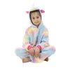 Pajamas Glow In The Dark Kids Pajamas Unicorn Onesie Winter Flannel Overalls for Children Pyjamas Baby Girl Sleepwear Plush Pjs 231124