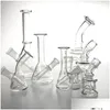 Rookpijpen 10 mm 14 mm Vrouw Mini Glass Bong Water Pyrex Hookah Oil Rigs Bongs Dikke Heady Recycler Rig voor rookvalafgifte Ho Dhiyt